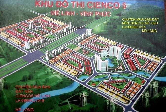 Bán 100m2 đất liền kề đô thị Cienco5 Huyện Mê Linh
