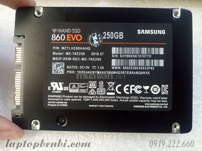 Ổ cứng laptop Samsung SSD 860 Evo 250GB 2.5-Inch SATA III 47004474 Ổ cứng laptop Samsung SSD 860 Evo 250GB 2.5-Inch SATA III