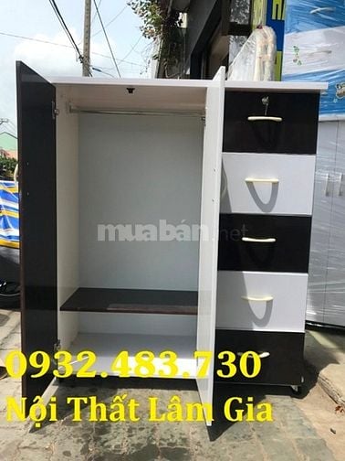 Tủ nhựa 2 buồng 5 ngăn nhựa có thương hiệu