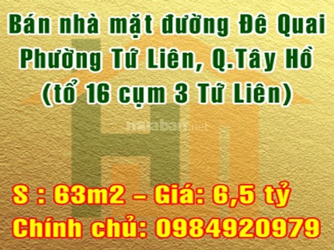 Bán nhà mặt đường số 28 Đê Quai, Tứ Liên, Quận Tây Hồ 55840607 Bán nhà mặt đường số 28 Đê Quai, Tứ Liên, Quận Tây Hồ