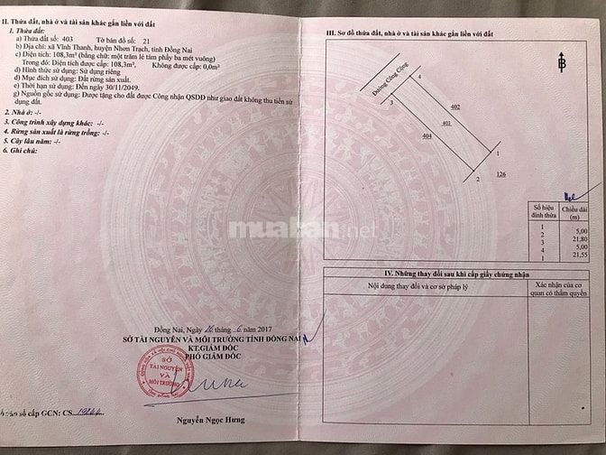 Chính chủ gửi bán lô đất nền 108.3 m2 xã Vĩnh Thanh! 55916373 Chính chủ gửi bán lô đất nền 108.3 m2 xã Vĩnh Thanh!