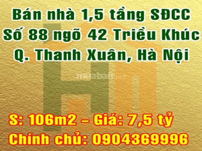 Bán nhà Quận Thanh Xuân, Số 88 ngõ 42 Phố Triều Khúc 56149954 Bán nhà Quận Thanh Xuân, Số 88 ngõ 42 Phố Triều Khúc