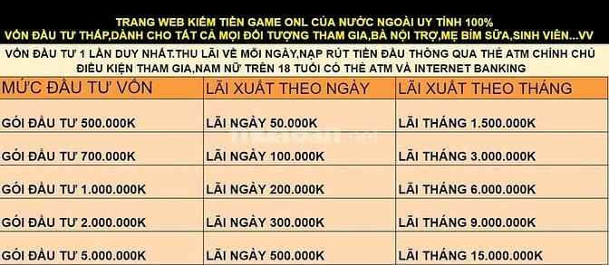 ĐẦU TƯ TÀI CHÍNH THÔNG MINH LỢI NHUẬN RÚT TIỀN VỀ HÀNG NGÀY 56156999 ĐẦU TƯ TÀI CHÍNH THÔNG MINH LỢI NHUẬN RÚT TIỀN VỀ HÀNG NGÀY