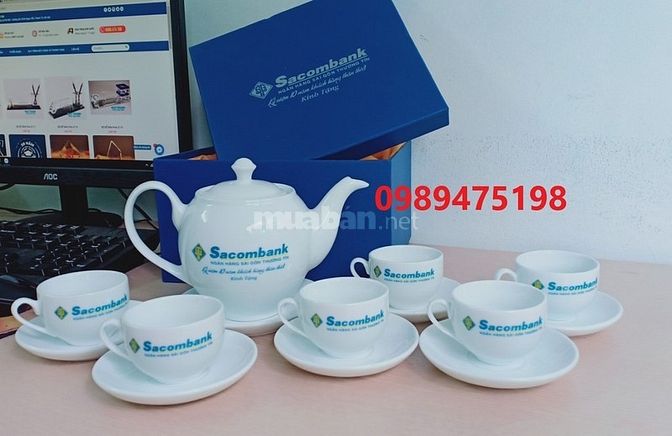 Ấm chén sứ bát tràng in logo, qùa tặng Doanh nghiệp 56462710 Ấm chén sứ bát tràng in logo, qùa tặng Doanh nghiệp