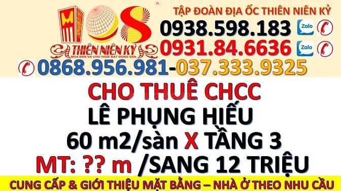 Cho thuê chcc lê phung hiếu 60m2 2 phòng tầng 3 56609321 Cho thuê chcc lê phung hiếu 60m2 2 phòng tầng 3