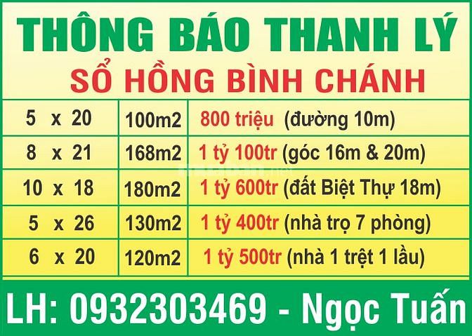 Bán Lô Đất Trần Văn Giàu - Gần Chợ Bà Lát, thổ cư 100% 56700308 Bán Lô Đất Trần Văn Giàu - Gần Chợ Bà Lát, thổ cư 100%