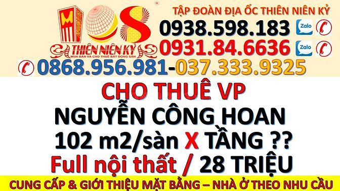 Cho thuê văn phòng nguyễn công hoan 102 full nội thất 56893529 Cho thuê văn phòng nguyễn công hoan 102 full nội thất