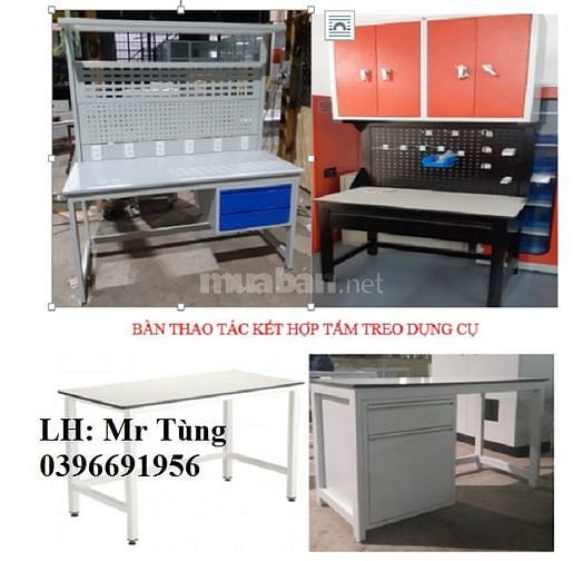 Bàn thao tác có tâm treo dụng cụ 56991671 Bàn thao tác có tâm treo dụng cụ