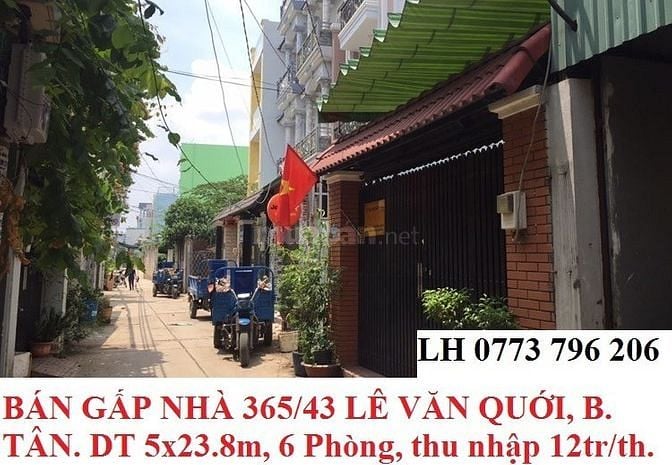 Bán Gấp Nhà 365/43 Lê Văn Qưới, Bình Tân, 5x23.8m, giá 4.95 tỷ tỷ 57046871 Bán Gấp Nhà 365/43 Lê Văn Qưới, Bình Tân, 5x23.8m, giá 4.95 tỷ tỷ