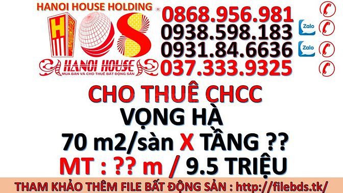 Cho thuê căn hộ vọng hà 70m2, có 2 phòng ngủ, 1 khách 57049588 Cho thuê căn hộ vọng hà 70m2, có 2 phòng ngủ, 1 khách