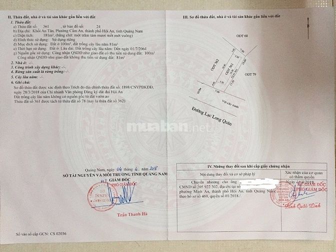 Bán đất mặt tiền đường Lạc Long Quân gần ngã tư ra bãi tắm An Bàng 50031198 Bán đất mặt tiền đường Lạc Long Quân gần ngã tư ra bãi tắm An Bàng