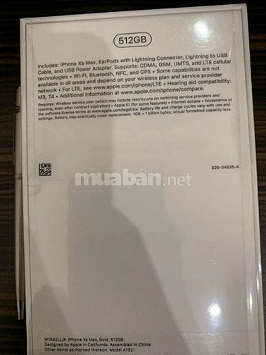 Iphone Xs max 512G gold world new 100% chưa active nguyên seal hộp USA 52338549 Iphone Xs max 512G gold world new 100% chưa active nguyên seal hộp USA
