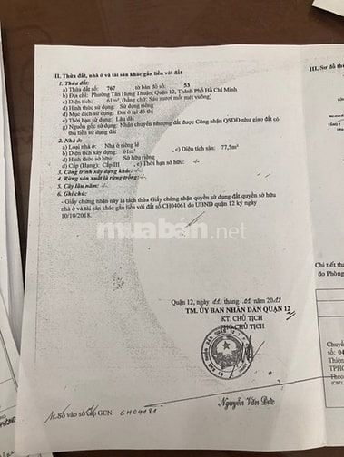 Bán nhà đường Trường Chinh ngay cầu Tham Lương 52861189 Bán nhà đường Trường Chinh ngay cầu Tham Lương