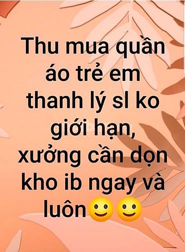 Thu mua quần áo trẻ em thanh lý 52922761 Thu mua quần áo trẻ em thanh lý
