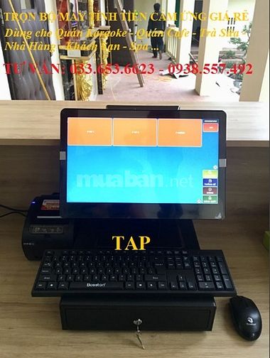 Trọn bộ máy tính tiền cảm ứng cho quán Karaoke giá rẻ 53805906 Trọn bộ máy tính tiền cảm ứng cho quán Karaoke giá rẻ