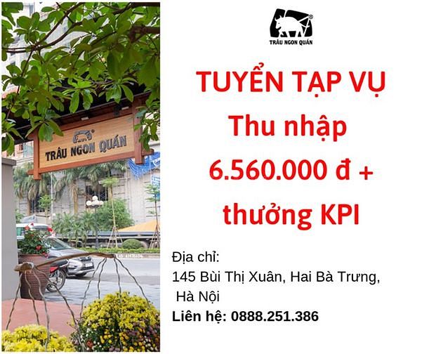 Tạp vụ nhà hàng khu vực Bùi Thị Xuân có hỗ trợ ăn ở 53923100 Tạp vụ nhà hàng khu vực Bùi Thị Xuân có hỗ trợ ăn ở
