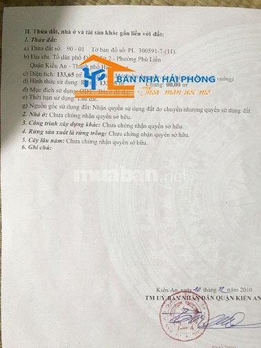 Chuyển nhượng lô đất tại Phù Liễn, Kiến An, Hải Phòng 53931411 Chuyển nhượng lô đất tại Phù Liễn, Kiến An, Hải Phòng