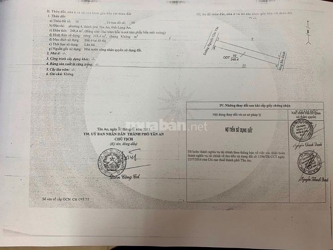 Đất mặt tiền Nguyễn Cửu Vân , phường 4 , TP. Tân An , Long An . 54071359 Đất mặt tiền Nguyễn Cửu Vân , phường 4 , TP. Tân An , Long An .