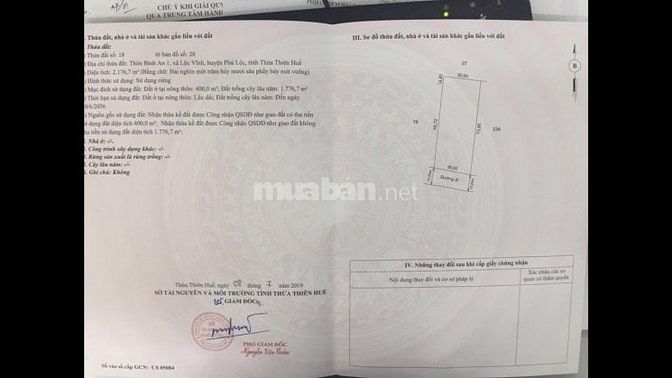 Bán đất ở thôn bình an 1, xã vĩnh lộc, huyện phú lộc 54146337 Bán đất ở thôn bình an 1, xã vĩnh lộc, huyện phú lộc