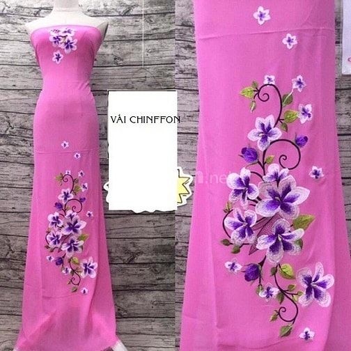 Vải áo dài thêu - thêu vi tính Liên Huỳnh 54328343 Vải áo dài thêu - thêu vi tính Liên Huỳnh