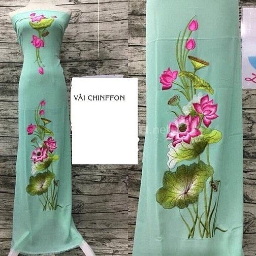 Vải áo dài thêu vi tính Long An 54455371 Vải áo dài thêu vi tính Long An
