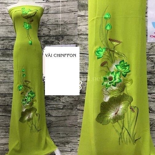 Vải áo dài thêu vi tính Long An 54455371 Vải áo dài thêu vi tính Long An