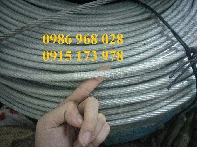 Dây cáp bọc nhựa phi 3, cáp mạ kẽm bọc nhựa 54568391 Dây cáp bọc nhựa phi 3, cáp mạ kẽm bọc nhựa