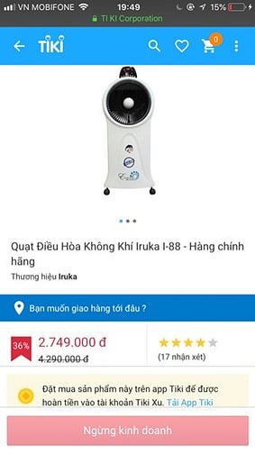 Bán máy quạt Iruka giá rẻ - hàng mới 99.99% 54765807 Bán máy quạt Iruka giá rẻ - hàng mới 99.99%