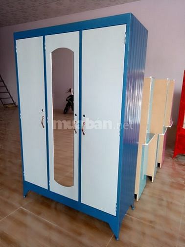Tủ quần áo 3 cửa chất liệu tôn khung sắt 54791012 Tủ quần áo 3 cửa chất liệu tôn khung sắt