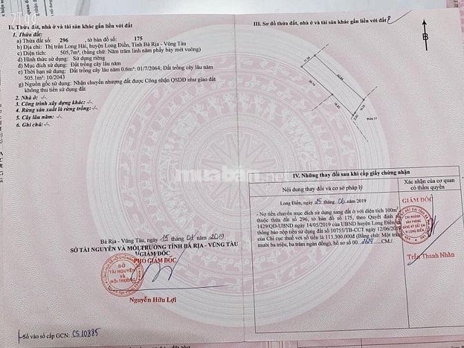 Đất TT Long Hải- Bà Rịa - Vũng Tàu Giá Chỉ 3tr5/m2 54830294 Đất TT Long Hải- Bà Rịa - Vũng Tàu Giá Chỉ 3tr5/m2