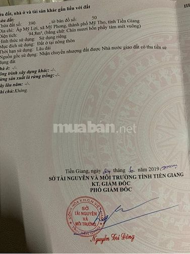 Bán gấp nền thổ cư 5*19m ở Mỹ Phong 54825295 Bán gấp nền thổ cư 5*19m ở Mỹ Phong