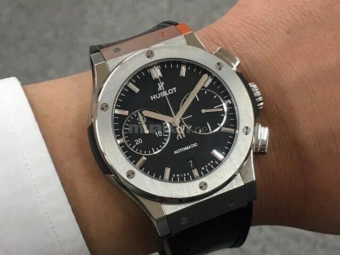 Đồng hồ Hublot cơ dây da đẹp cho anh em