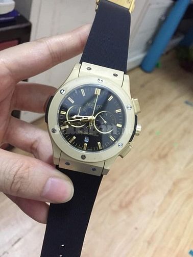 Đồng hồ Hublot cơ dây da đẹp cho anh em