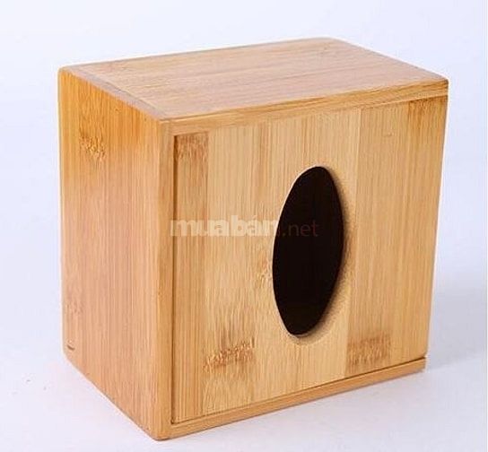 Hộp đựng khăn giấy ăn cao cấp bằng tre