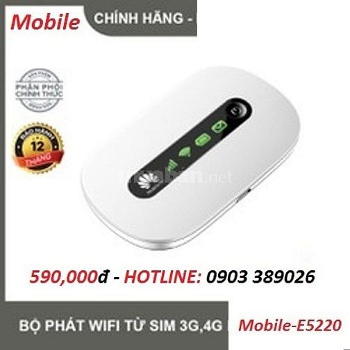 Router Wifi di động Mobile E5220 chuẩn 4G tốc độ cao 55296808 Router Wifi di động Mobile E5220 chuẩn 4G tốc độ cao