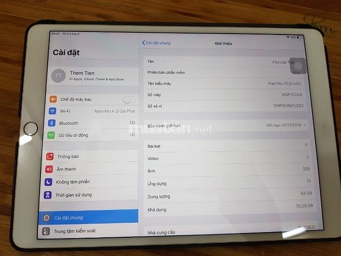 Bán Ipad pro 10.5, còn bảo hành 55278095 Bán Ipad pro 10.5, còn bảo hành