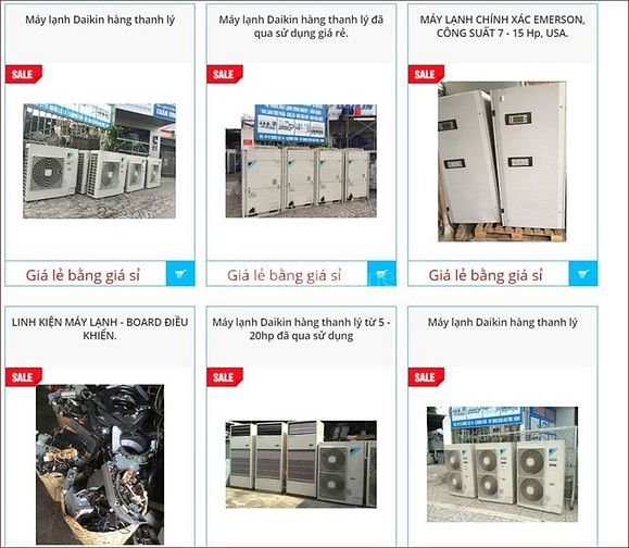 Cty TRẦN VINH chuyên mua thanh lý Máy Lạnh cũ mới công nghiệp dân dụng 55396857 Cty TRẦN VINH chuyên mua thanh lý Máy Lạnh cũ mới công nghiệp dân dụng