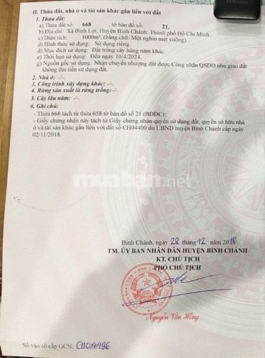 Cần bán đất vườn Kênh 5, đường Vườn Thơm, X. Bình Lợi 53380321 Cần bán đất vườn Kênh 5, đường Vườn Thơm, X. Bình Lợi