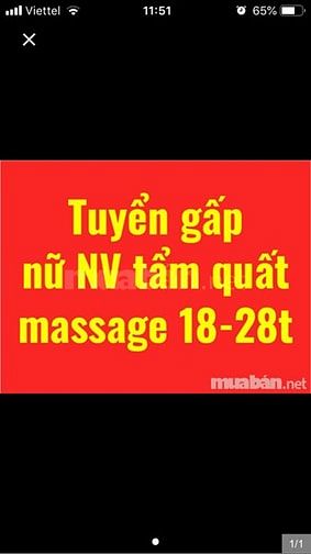 Tẩm quất lành mạnh. Cần gấp 5nv nữ. 55556005 Tẩm quất lành mạnh. Cần gấp 5nv nữ.