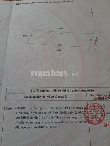 Bán đất tân hương châu thành Tiền Giang 58117666 Bán đất tân hương châu thành Tiền Giang