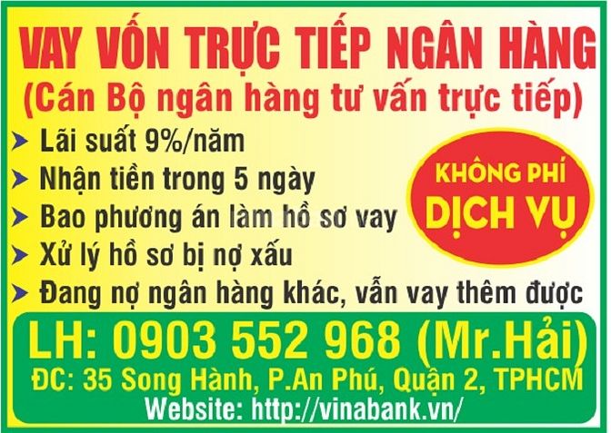 Cán Bộ ngân hàng tư vấn vay vốn trực tiếp Ngân Hàng, 5 ngày nhận tiền 58215085 Cán Bộ ngân hàng tư vấn vay vốn trực tiếp Ngân Hàng, 5 ngày nhận tiền