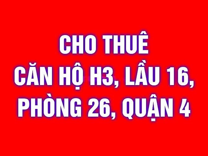 Chủ nhà cho thuê CHCC H3 Hoàng Diệu; Lầu16 ;Phòng 26 căn góc 58224398 Chủ nhà cho thuê CHCC H3 Hoàng Diệu; Lầu16 ;Phòng 26 căn góc