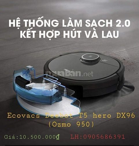 Robot Hút Bụi Lau Nhà Ecovacs Deebot 58531800 Robot Hút Bụi Lau Nhà Ecovacs Deebot