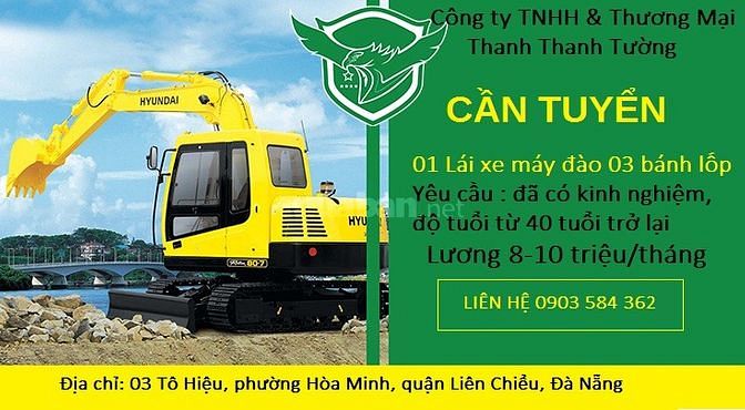 Cần tuyển nam lái xe máy đào 03 bánh lốp lương cao. 58715968 Cần tuyển nam lái xe máy đào 03 bánh lốp lương cao.