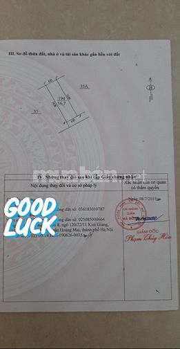 Bán hỏa tốc lô đất sạch đẹp, rất vuông, sổ đỏ gần 60m ngõ 4 Bà Triệu 58650406 Bán hỏa tốc lô đất sạch đẹp, rất vuông, sổ đỏ gần 60m ngõ 4 Bà Triệu