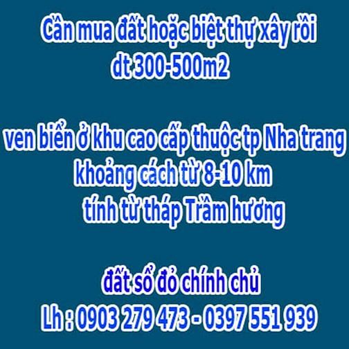Cần mua đất hoặc biệt thự xây rồi dt 300-500m2 ven biển ở khu cao cấp 59135254 Cần mua đất hoặc biệt thự xây rồi dt 300-500m2 ven biển ở khu cao cấp