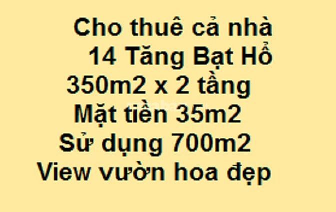 Cho thuê nhà 14 Tăng Bạt Hổ, 2 tầng, 700m2, mặt tiền 35m2, view vườn h 59123557 Cho thuê nhà 14 Tăng Bạt Hổ, 2 tầng, 700m2, mặt tiền 35m2, view vườn h