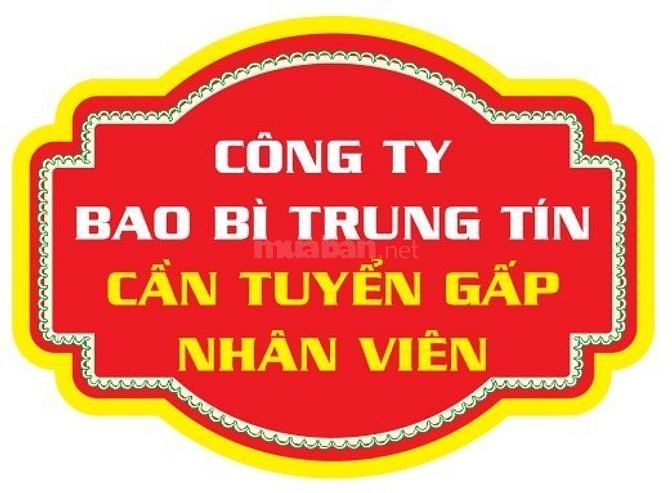 Công ty bao bì Trung Tín cần tuyển nhân viên: 59479166 Công ty bao bì Trung Tín cần tuyển nhân viên: