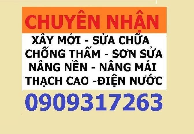 Nhận xây mới nhà nhỏ, cải tạo mặt tiền, chống thấm dột, nâng nền 59487615 Nhận xây mới nhà nhỏ, cải tạo mặt tiền, chống thấm dột, nâng nền