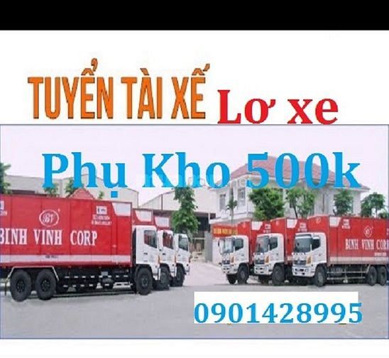 Tuyển Nhân Sự Nam Phụ Kho + Lơ Xe Lương Cao 60000651 Tuyển Nhân Sự Nam Phụ Kho + Lơ Xe Lương Cao